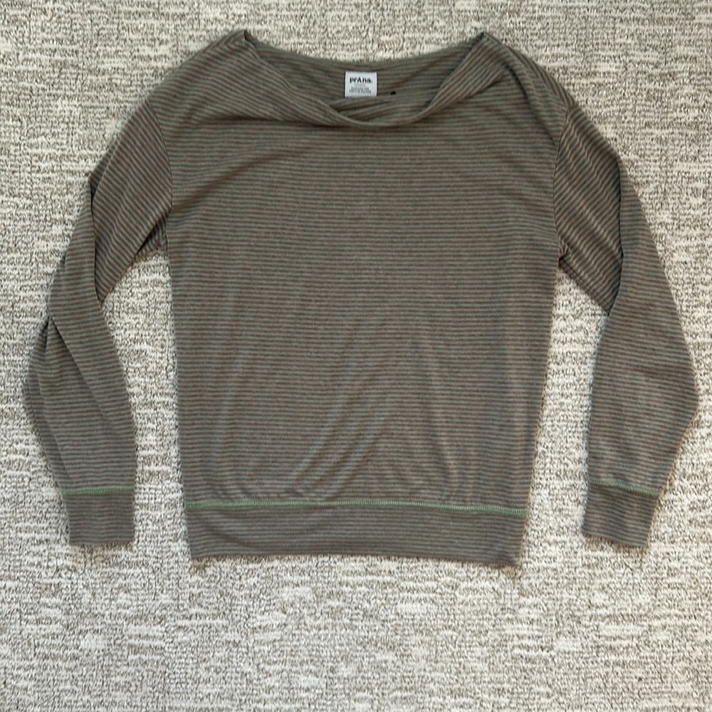 Prana Striped Long Sleeve Top